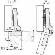 Recessed hinge with sofclosing