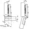 Recessed hinge with sofclosing