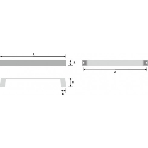 Poignée eiber blanc mat 168 mm