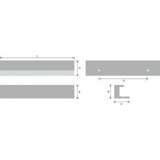 Poignée Station aluminium noir 190 mm