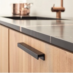 Poignée Station aluminium noir 190 mm