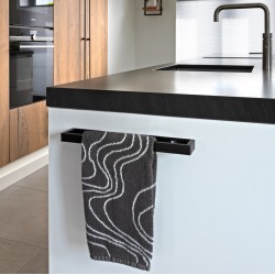 Towel holder black wall mount 