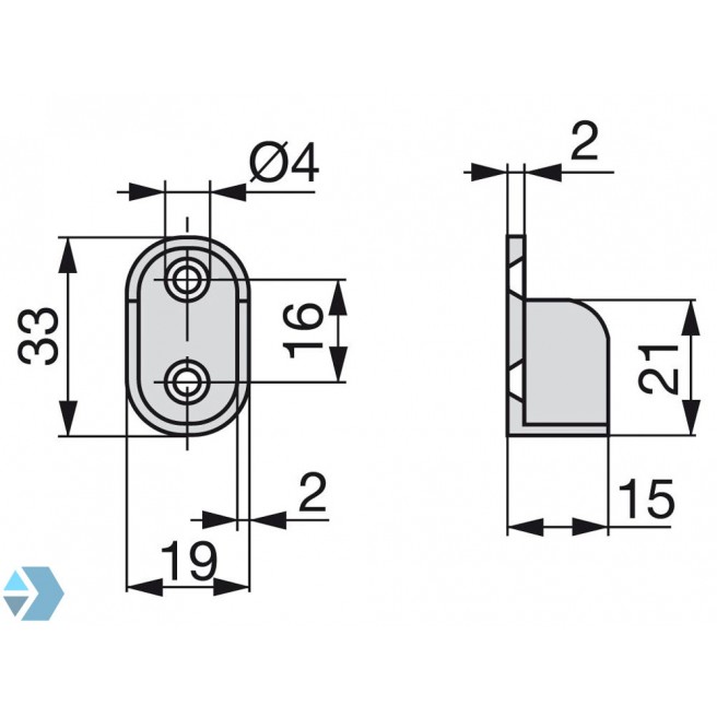 Gedotec Kastbuishouder voor plafondmontage | TUBI | 2 witte kastbuishouders voor ronde kledingstangen | Kleerstang bevestiging D: 25 mm