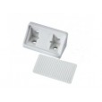 Corner connector white, pack of 25 pieces