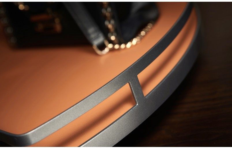 Carrousel rotatif de luxe anthracite/orange pour armoires d'angle