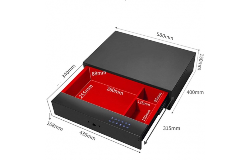 Deluxe pull-out built-in safe drawer - safe-box