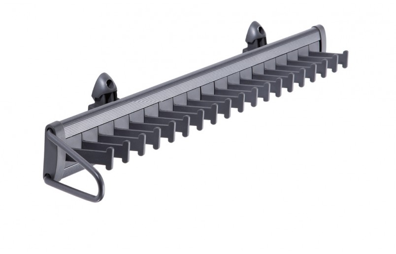 Porte-cravates coulissant de luxe avec 19 crochets