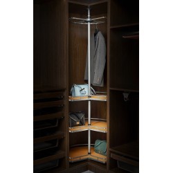 Carrousel rotatif de luxe anthracite/orange pour armoires d'angle