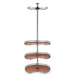 Carrousel rotatif de luxe anthracite/orange pour armoires d'angle