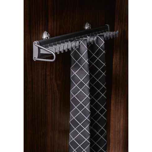 Porte-cravates coulissant de luxe avec 19 crochets