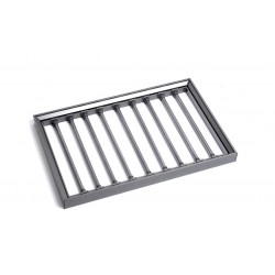 Porte-pantalons de luxe extractible en anthracite, intégré et doté d'un système de fermeture en douceur