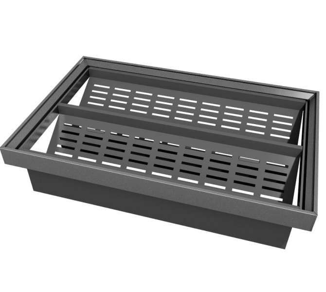 Loods 5 - Schoenenrek 2 x (stapelbaar) met 4 niveaus Indusign Zwart