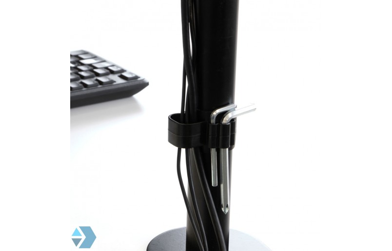 Monitor arm (standaard) met twee armen voor werk- en bureaubladen Monitor arm (standaard) met twee armen voor werk- en bureaubladen