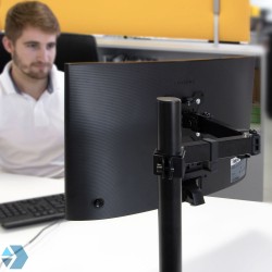 Single-arm monitor stand for work and desktop applications