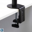 Monitor arm (standaard) met twee armen voor werk- en bureaubladen Monitor arm (standaard) met twee armen voor werk- en bureaubladen