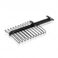 Pull-out trouser rack black for 11 pants