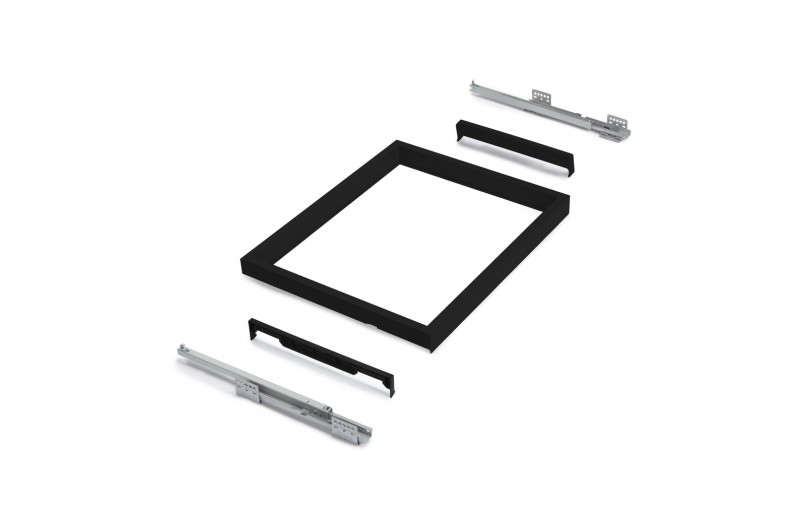 Porte-pantalon extractible de luxe noir, en 3 largeurs réglables