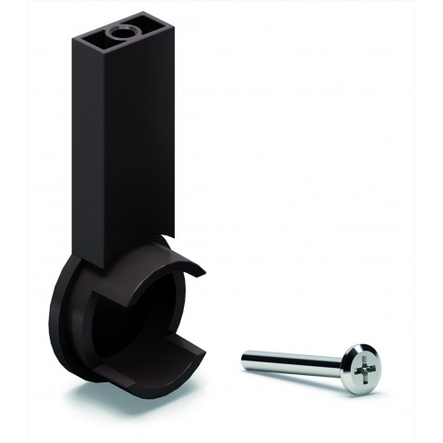 Support de rail à chapeau moka 28mm