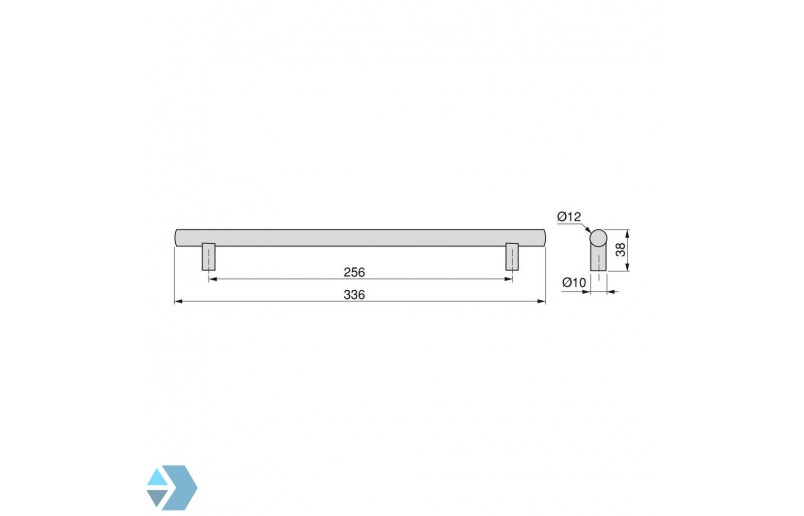 Manche de tige noir en différentes tailles
