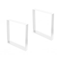 Table legs white 720 mm high, width 600 mm, set of 2 pieces