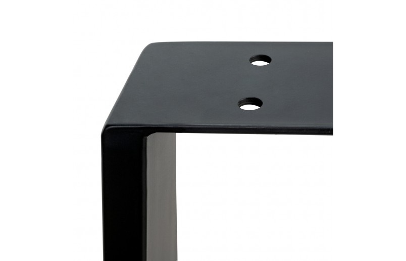 Pieds de table noirs, hauteur 720 mm, largeur 600 mm, 2 pièces