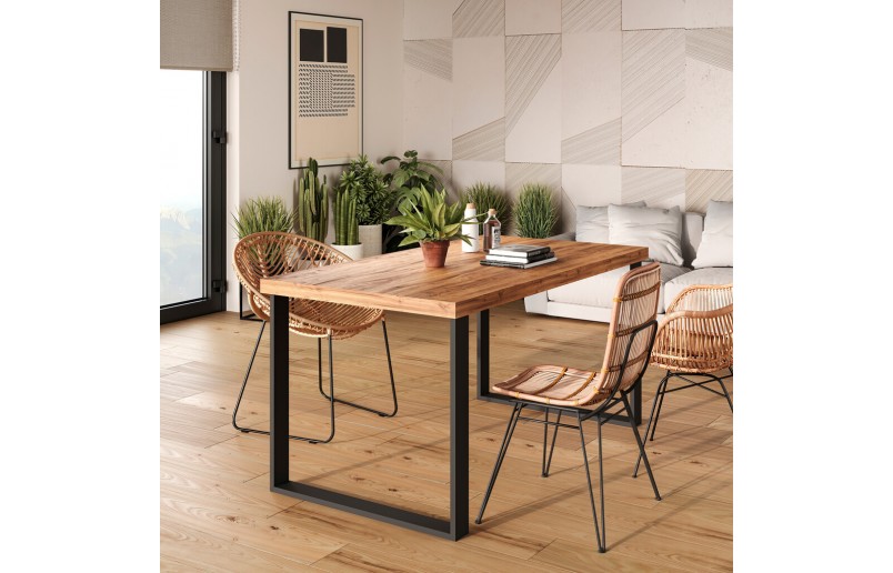 Pieds de table noirs, hauteur 720 mm, largeur 600 mm, 2 pièces